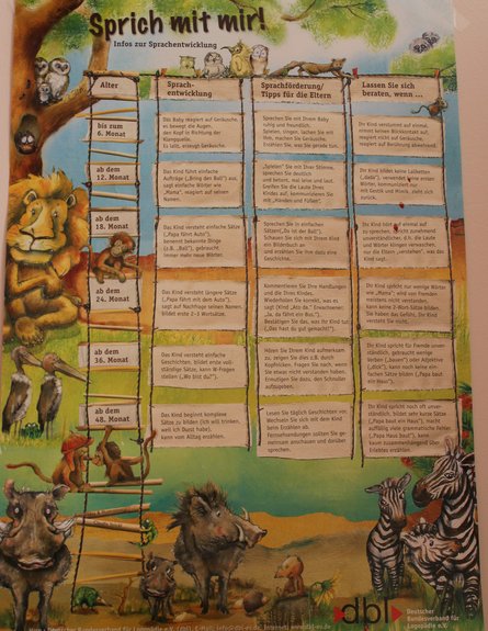 Schautafel Infos zur Sprachentwicklung